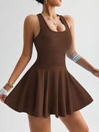 Women’s high waist yoga dress by Plush Fashion Hub, casualwear with a comfortable fit and stylish design, suitable for activewear and everyday wear.