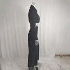 Plus size women's wide-leg elegant pant set by Plush Fashion Hub, featuring a stylish casualwear look with flowing fabric.