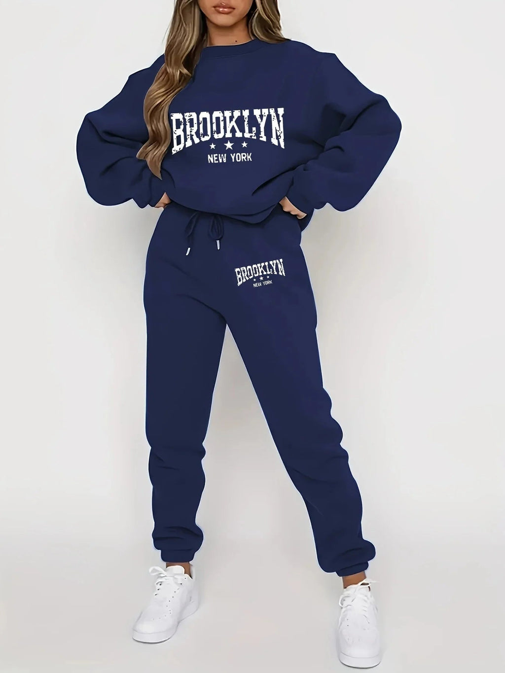 Women’s plush hoodie and pants sweater set by Plush Fashion Hub, cozy winter tracksuit with soft fabric and relaxed fit.