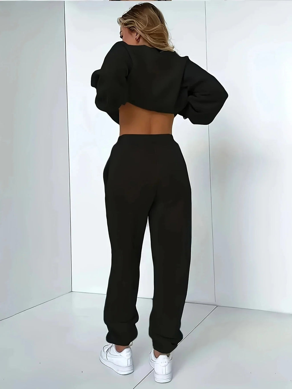 Women’s plush hoodie and pants sweater set by Plush Fashion Hub, cozy winter tracksuit with soft fabric and comfortable fit.