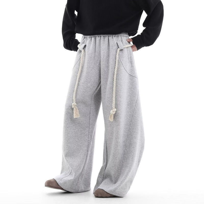 Women’s retro loose-fit sweatpants by Plush Fashion Hub, casualwear with a relaxed fit and vintage-inspired style.
