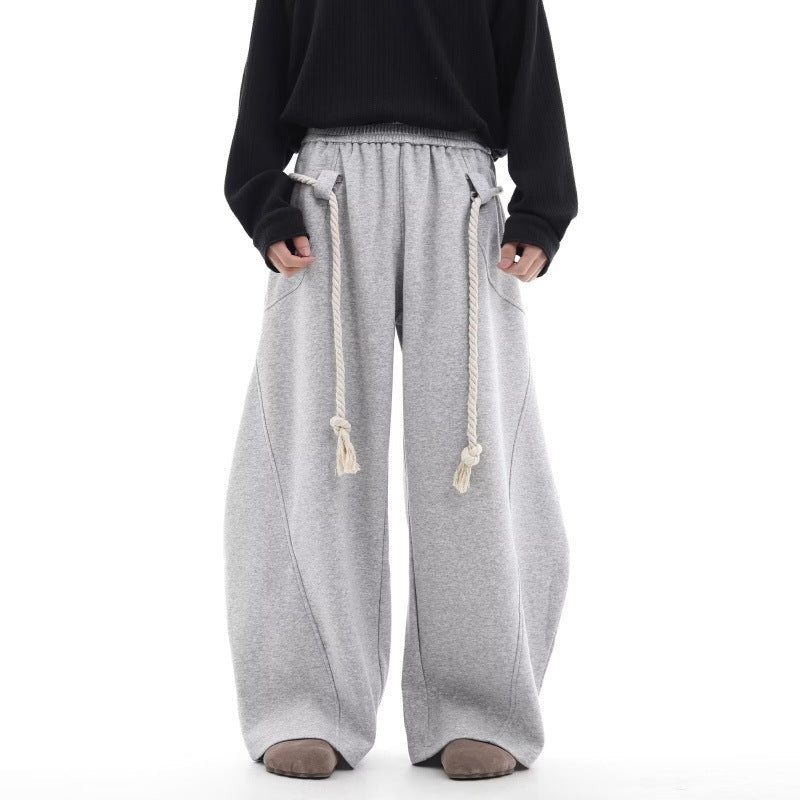Women’s retro loose fit sweatpants from Plush Fashion Hub, casualwear with a relaxed, comfortable style and vintage-inspired design.