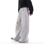 Women’s retro loose-fit sweatpants by Plush Fashion Hub, casualwear with a relaxed, vintage-inspired design and soft fabric.