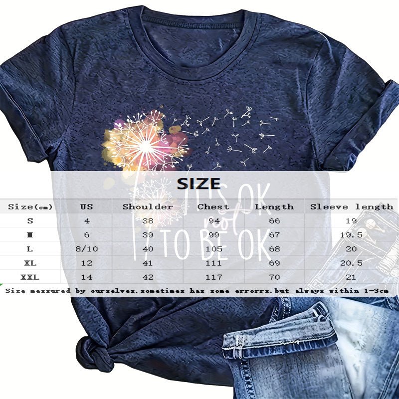 Women’s round neck short sleeve T-shirt from Plush Fashion Hub, casual summer tee with a relaxed fit and soft fabric.