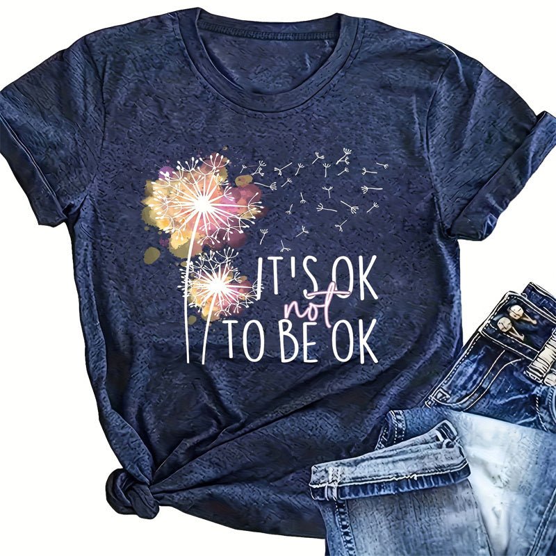 Women's round neck short sleeve casual T-shirt by Plush Fashion Hub, perfect for summer, with a relaxed fit and simple style.