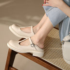 Women’s shallow-mouth Mary Jane shoes from Plush Fashion Hub, featuring a classic design with rounded toe and comfortable strap.