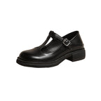 Women’s shallow-mouth Mary Jane shoes by Plush Fashion Hub, featuring a classic design with a rounded toe and comfortable strap.