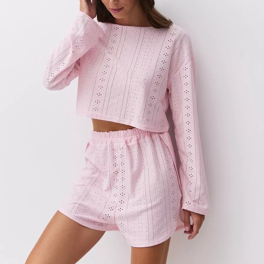 Women’s slim-fit loose suit two-piece shorts set by Plush Fashion Hub, featuring casualwear with a comfortable fit.
