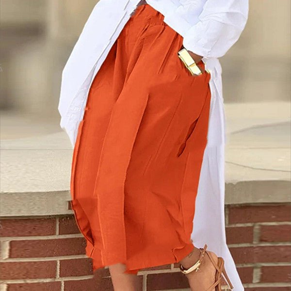 Women's solid color cotton wide-leg cropped pants from Plush Fashion Hub, casual wear with relaxed fit and comfortable style.