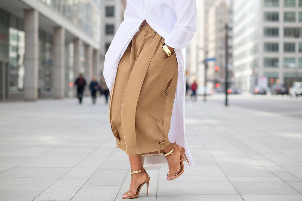 Women's solid color cotton wide-leg cropped pants from Plush Fashion Hub, casual wear with relaxed fit and comfortable style.