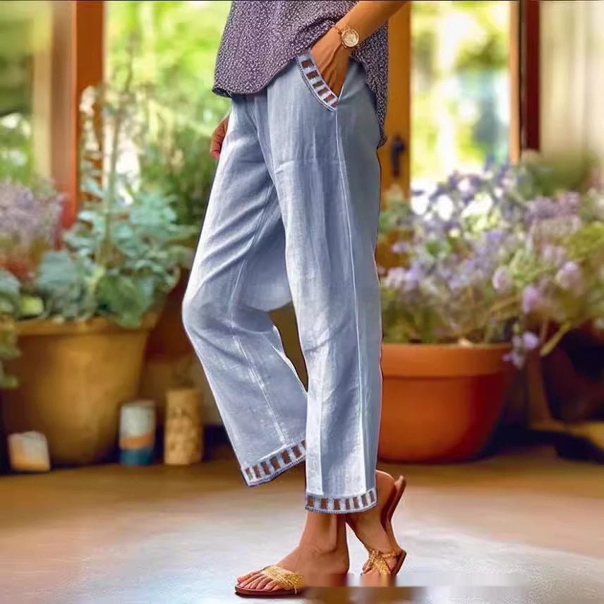 Women’s straight leg casual pants by Plush Fashion Hub, featuring a relaxed fit and comfortable fabric for everyday wear.