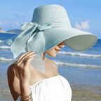 Women’s summer straw hat by Plush Fashion Hub featuring wide brim and classic woven design for sun protection and style.