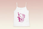 Y2K Hello Kitty crop top by Plush Fashion Hub, vintage punk tank top with Hello Kitty design, casualwear for emo girls.